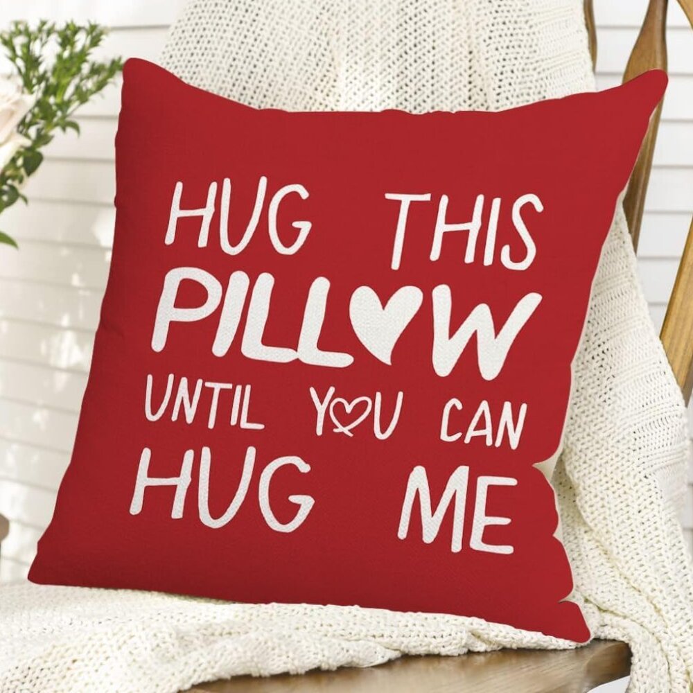 Pillow❤️Accent Throw Pillow Case Cover with Zipper -  Hug Pillow Hug Me